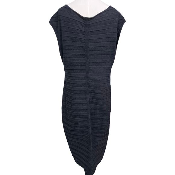 Anthropologie Textured V Neck Midi Dress Black NWT Women’s Size XL - Picture 8 of 13